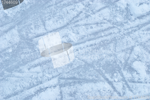 Image of ice rink with snow texture 