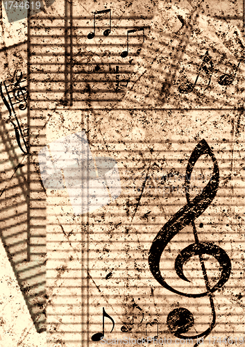 Image of grunge musical background