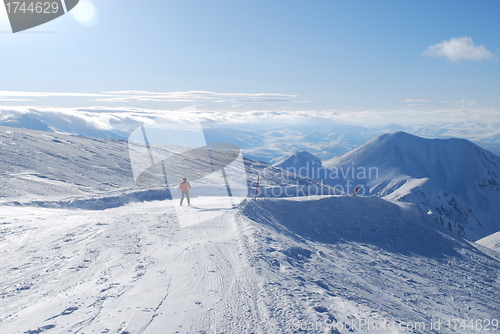 Image of ski resort and  snow mountains in Turkey Palandoken Erzurum