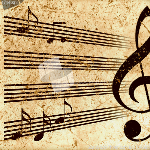 Image of grunge musical background