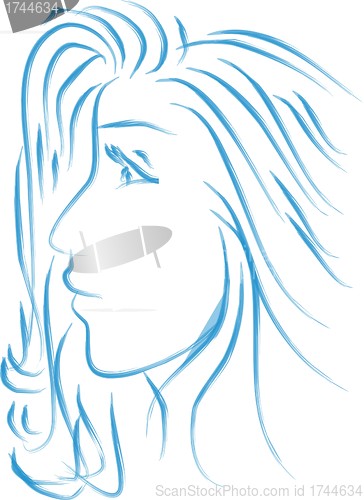 Image of face of a beautiful woman 