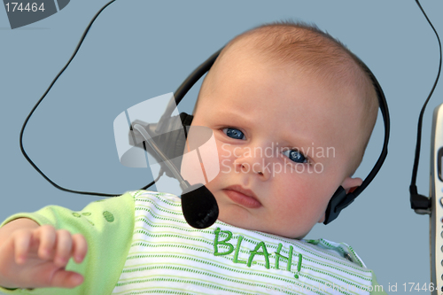 Image of Baby with a headset