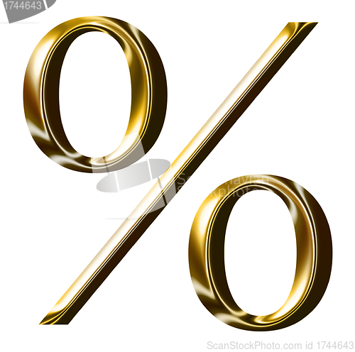 Image of gold percent sign %