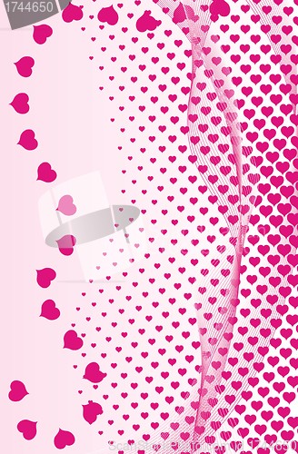 Image of valentines heart halftone background in vector 