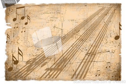 Image of grunge musical background