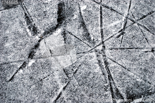 Image of ice rink with snow texture 