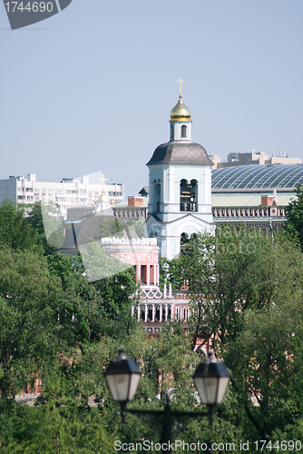 Image of church in Ekaterina palace .Moscow. Zarizino (Tsaritsino, tsaritsyno, tsaritsino)