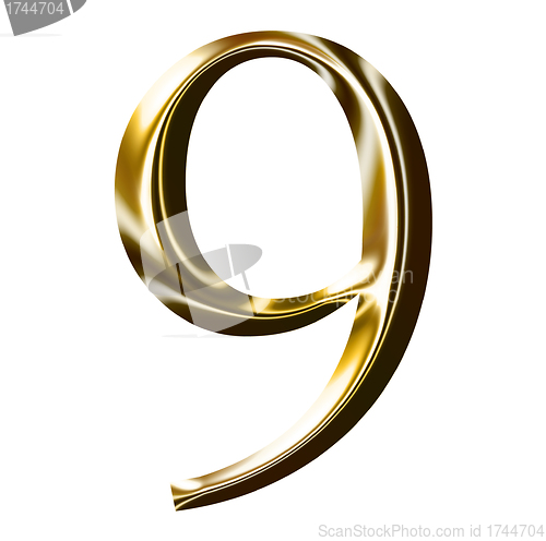 Image of gold number symbol