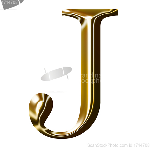 Image of gold alphabet symbol    -  uppercase  letter   