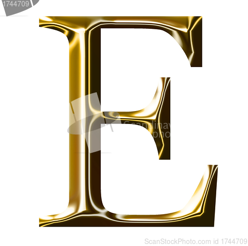 Image of gold alphabet symbol    -  uppercase  letter       