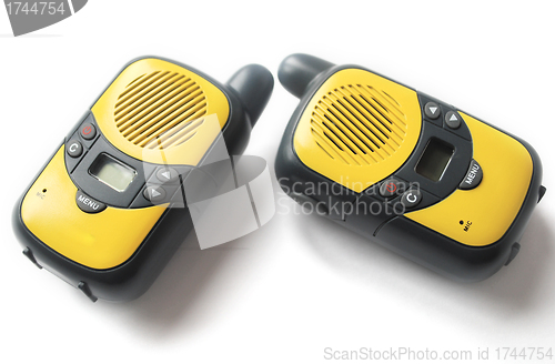 Image of walkie talkie on white background