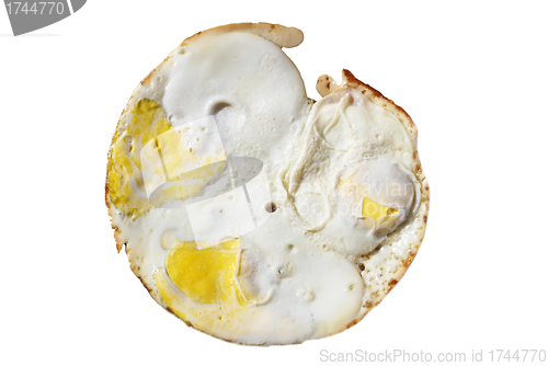 Image of  fried eggs isolated on white  