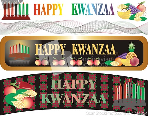 Image of kwanzaa banner in vector 