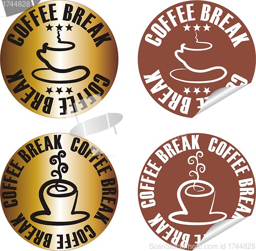 Image of vector coffee stamp set 