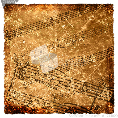 Image of grunge musical background