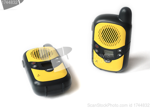 Image of walkie talkie on white background