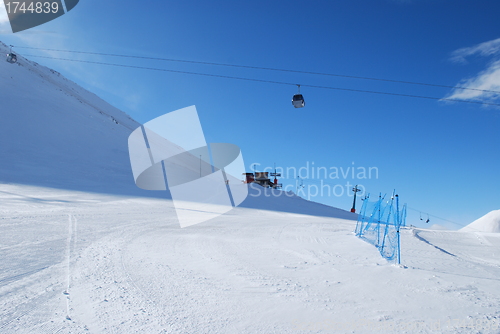 Image of ski resort and  snow mountains in Turkey Palandoken Erzurum