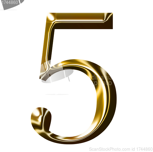 Image of gold number symbol