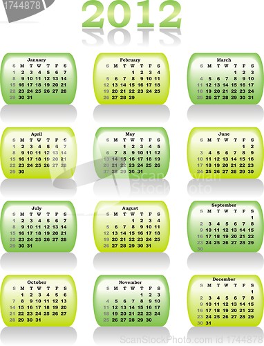 Image of vector calendar 2012