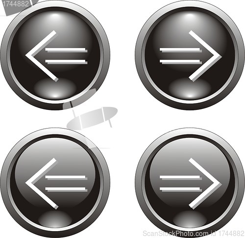 Image of set of black  button  or icon for webdesign
