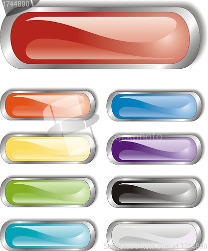 Image of set of glossy buttons