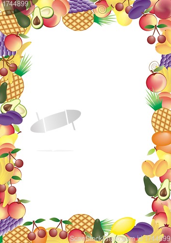 Image of fruits vector frame 