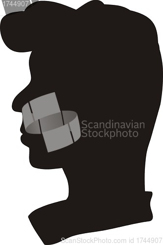 Image of silhouette of a man profile 