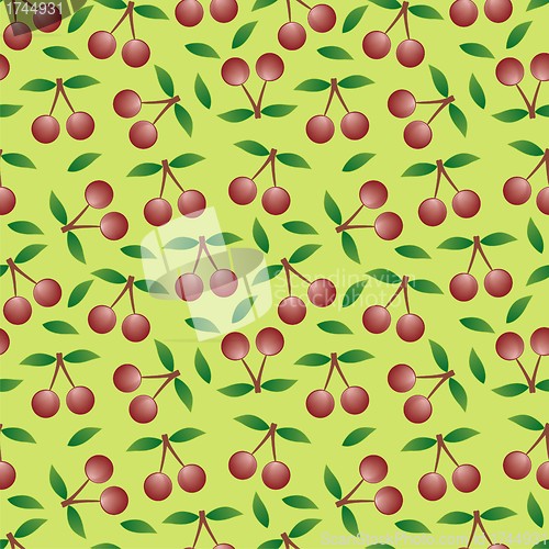 Image of cherry - seamless pattern and abstract nature background  