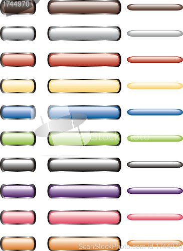 Image of set of glossy buttons
