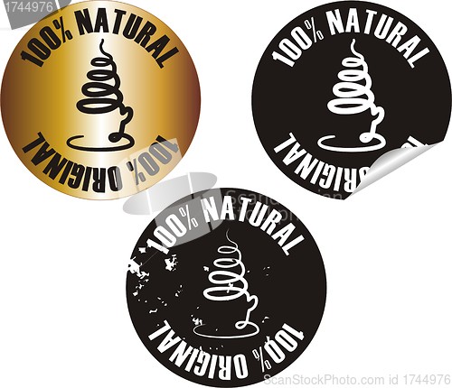 Image of vector natural original stamp set