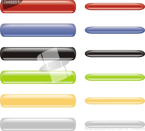 Image of set of glossy buttons