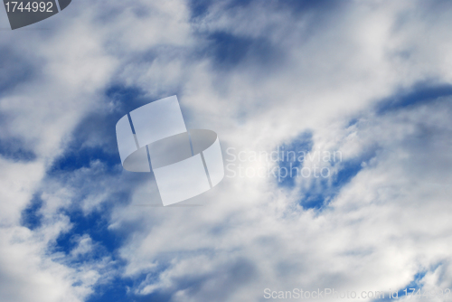 Image of blue sky with clouds background  