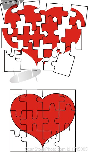 Image of valentine heart puzzle 
