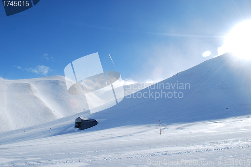 Image of ski resort and  snow mountains in Turkey Palandoken Erzurum