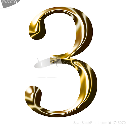 Image of gold number symbol