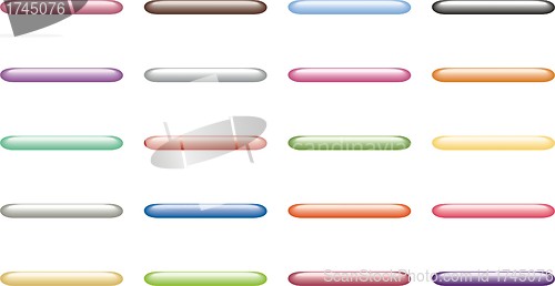 Image of set of glossy buttons