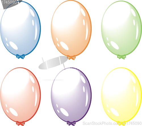 Image of set of vector balloon isolated on white