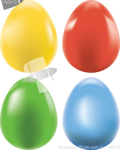 Image of Colored easter egg, vector holiday symbol  