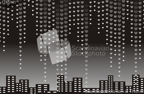 Image of valentines heart halftone background in vector 