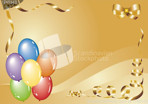 Image of greetings card with balloons