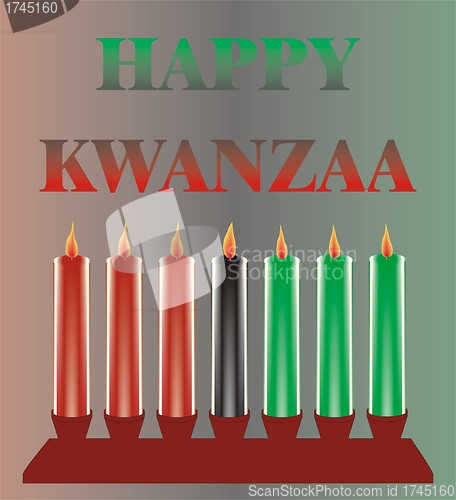 Image of seven kwanzaa candles in vector 