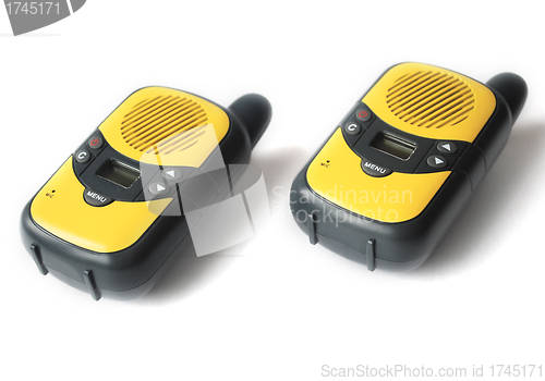 Image of walkie talkie on white background