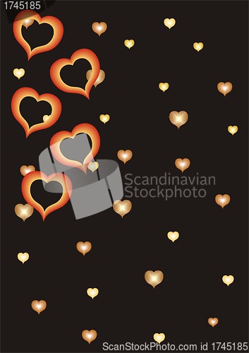 Image of valentines background with hearts