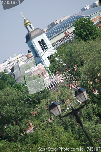 Image of church in Ekaterina palace .Moscow. Zarizino (Tsaritsino, tsaritsyno, tsaritsino)