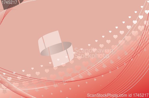 Image of valentines heart halftone background in vector 