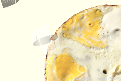 Image of  fried eggs isolated on white  