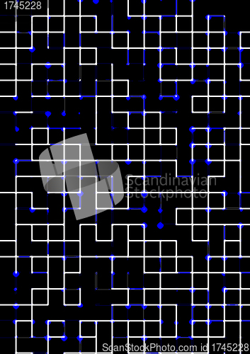 Image of labyrinth, abstract technology background