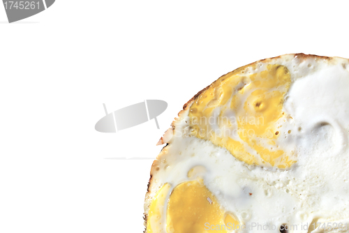 Image of  fried eggs isolated on white  