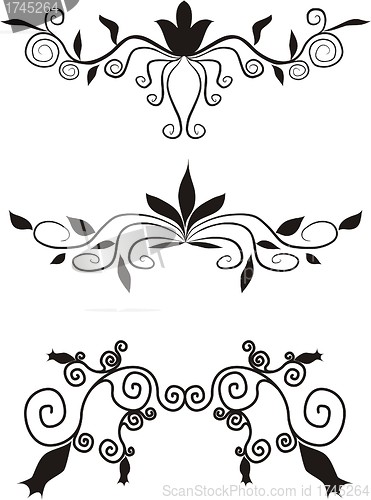 Image of decorative floral design elements 