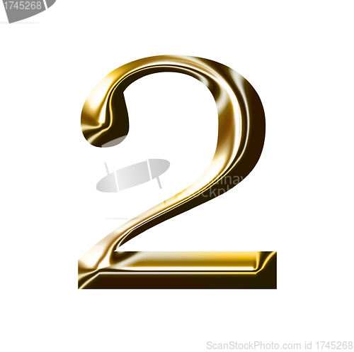 Image of gold number symbol